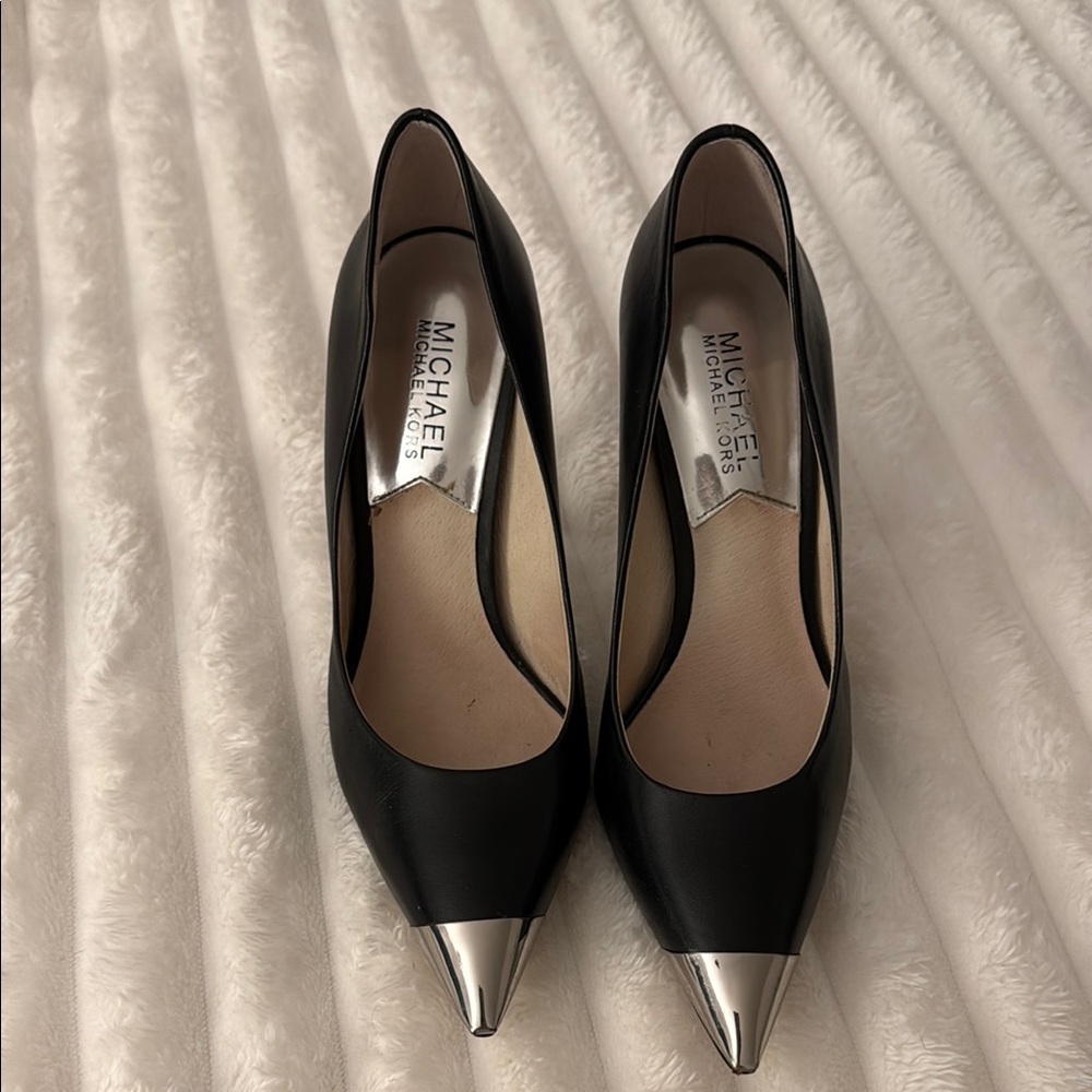 Michael Kors Black Pumps with Silver Accents